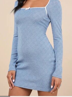cream night dress POINTELLE Color:Vintage Blue Web Collection: Birthday dress %55 Rayon %45 Viscone Dress The Population Audrey